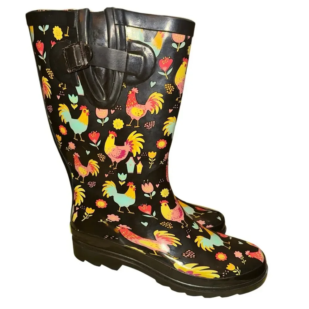 WESTERN CHIEF Cheery Chick Rainboots Size US 10 / Eur 40 New without Tag / Box